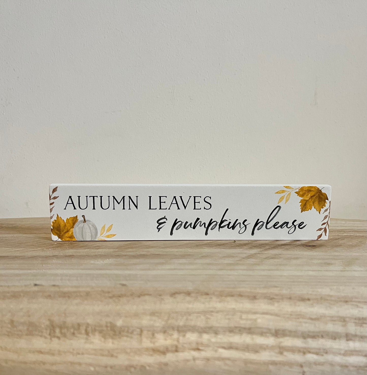 “Autumn Leaves” Wooden Block