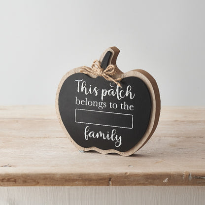 Family Patch Pumpkin Chunky Biscuit Sitter