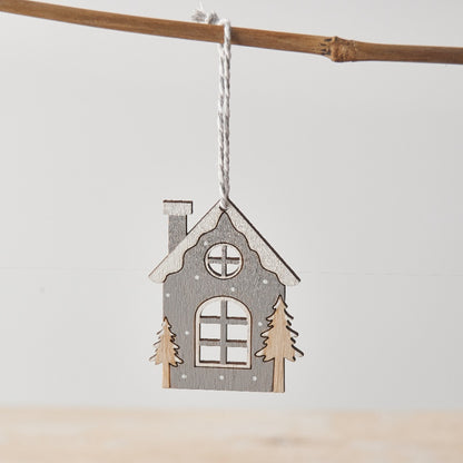 Grey Wooden House Hangers