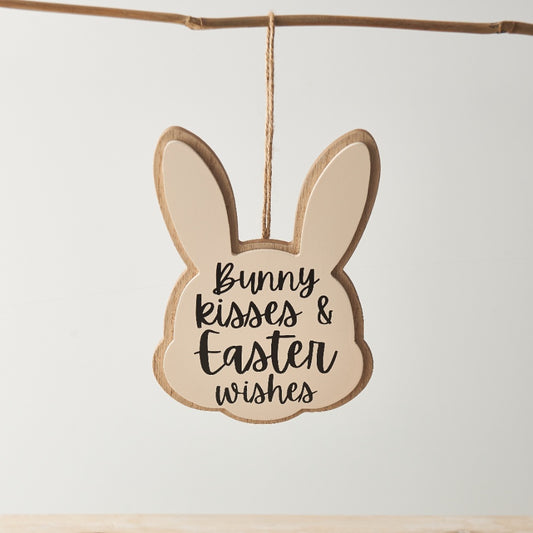 "Bunny Kisses & Easter Wishes" Bunny Biscuit Hanger