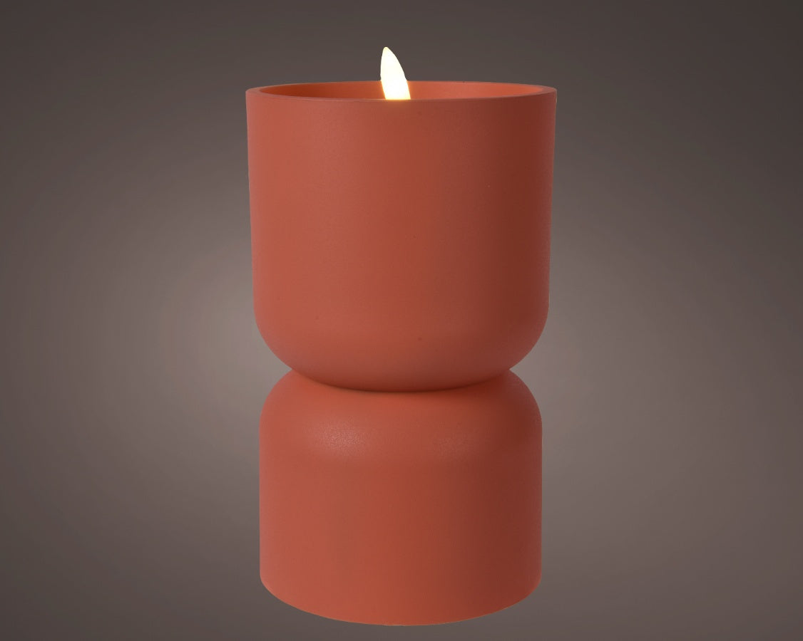 Burnt Orange LED Diablo Outdoor Candle - Multiple Sizes