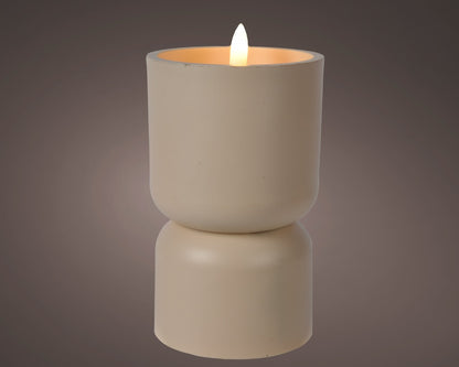 Beige LED Diablo Outdoor Candle - Multiple Sizes