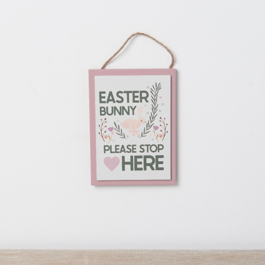 "Please Stop Here" Easter Sign