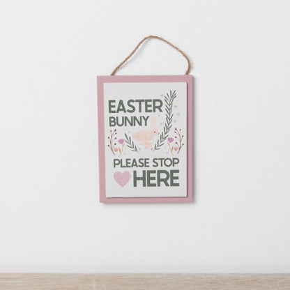 "Please Stop Here" Easter Sign