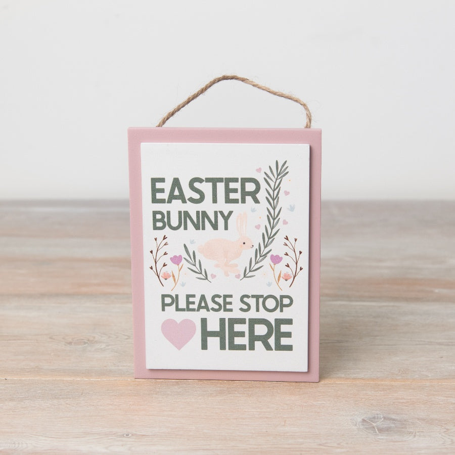 "Please Stop Here" Easter Sign