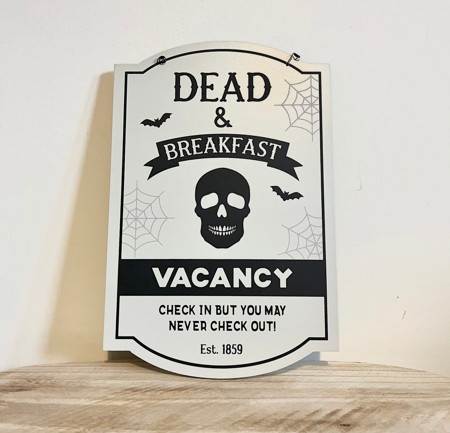 Dead & Breakfast Halloween Wooden Sign