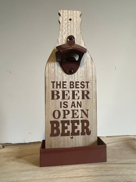 Wooden Wall Bottle Opener