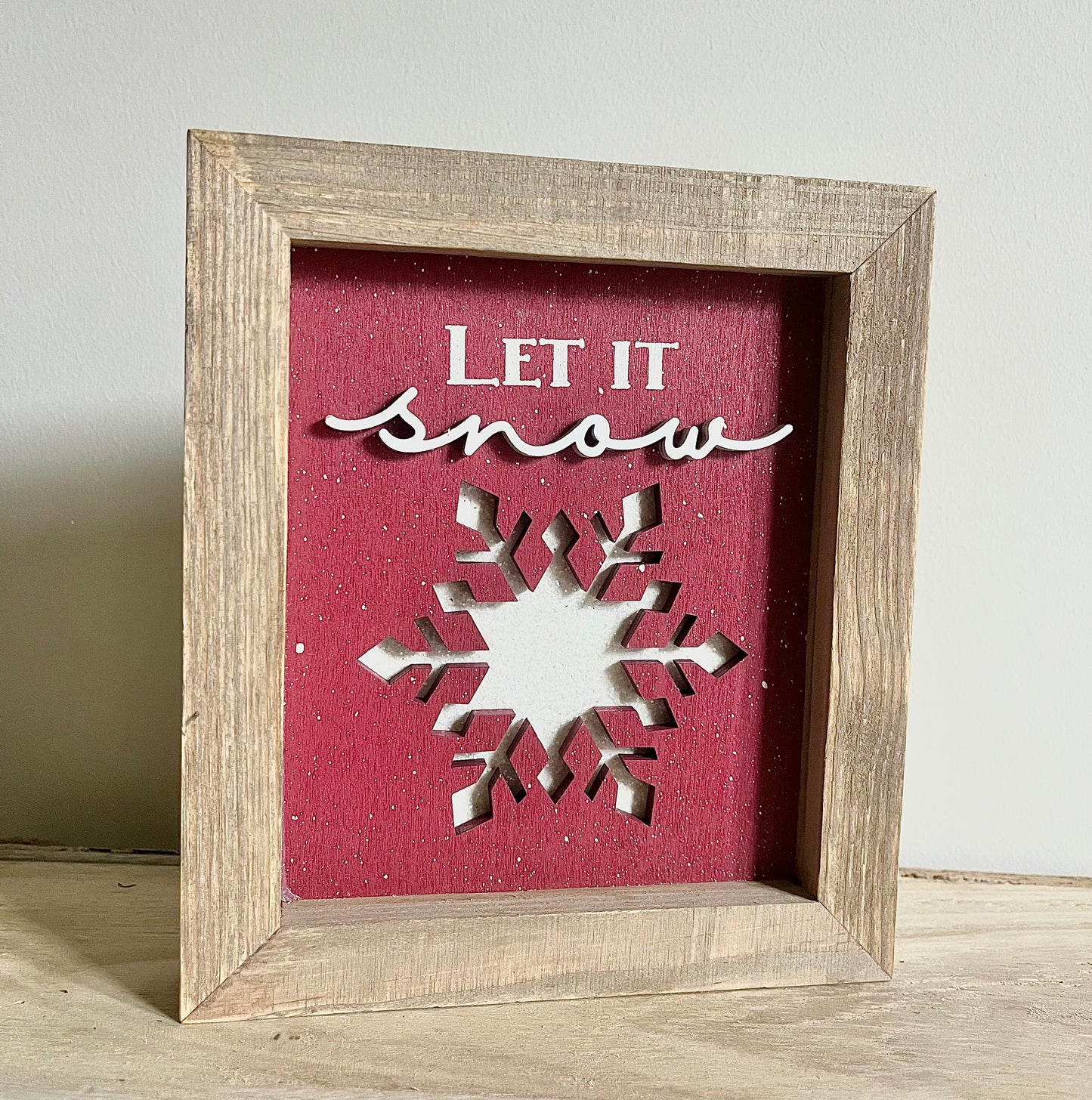 Let It Snow Wooden Sign