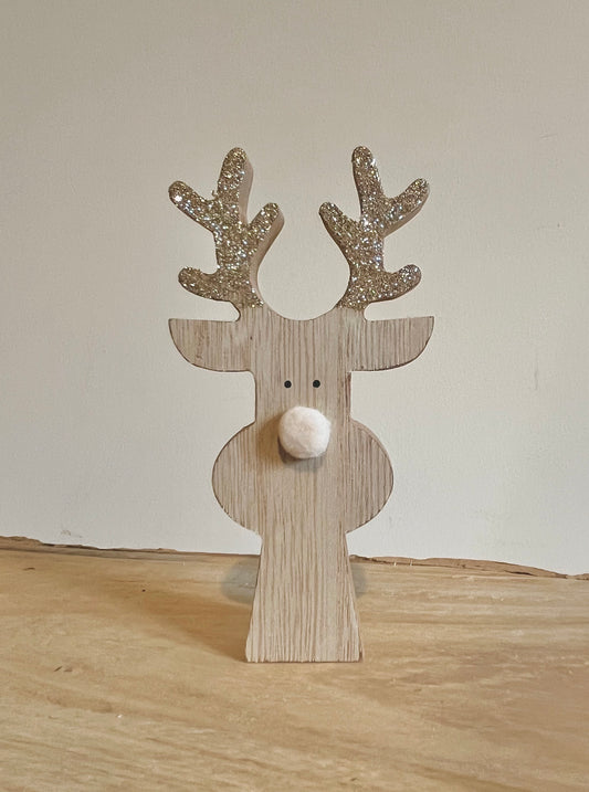 Reindeer Wooden Sitter