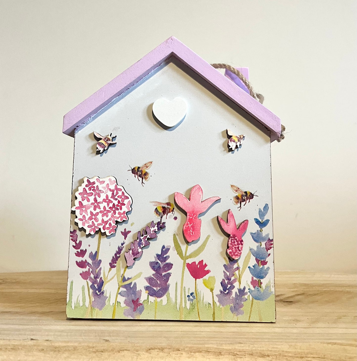 Lavender & Bee's Wooden House Doorstop