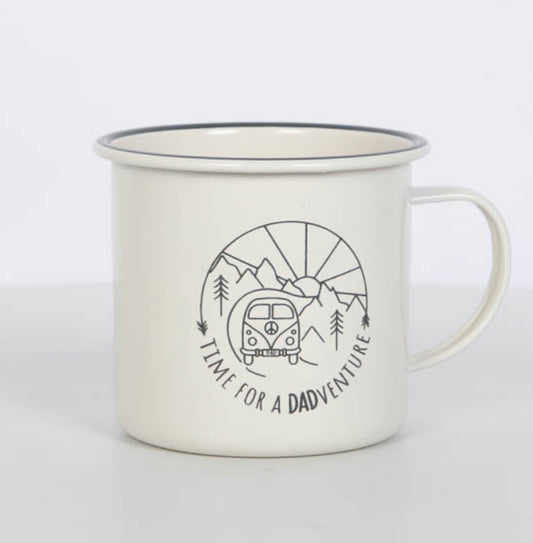 Dad Adventure Camping Enamel Mug