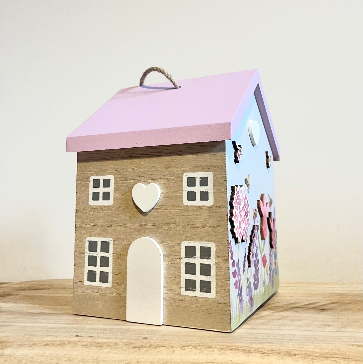 Lavender & Bee's Wooden House Doorstop