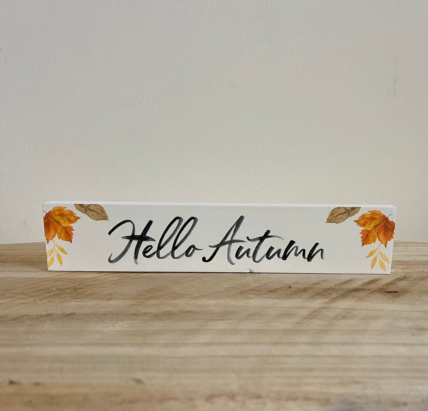 “Hello Autumn” Wooden Block