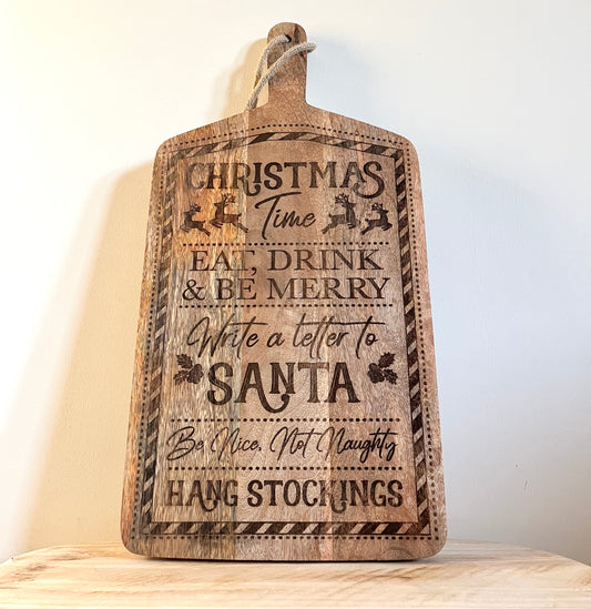 50cm Christmas Time List Serving Board