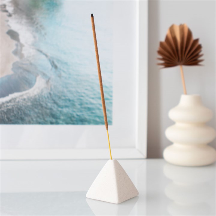 Cream Speckled Incense Stick Holder